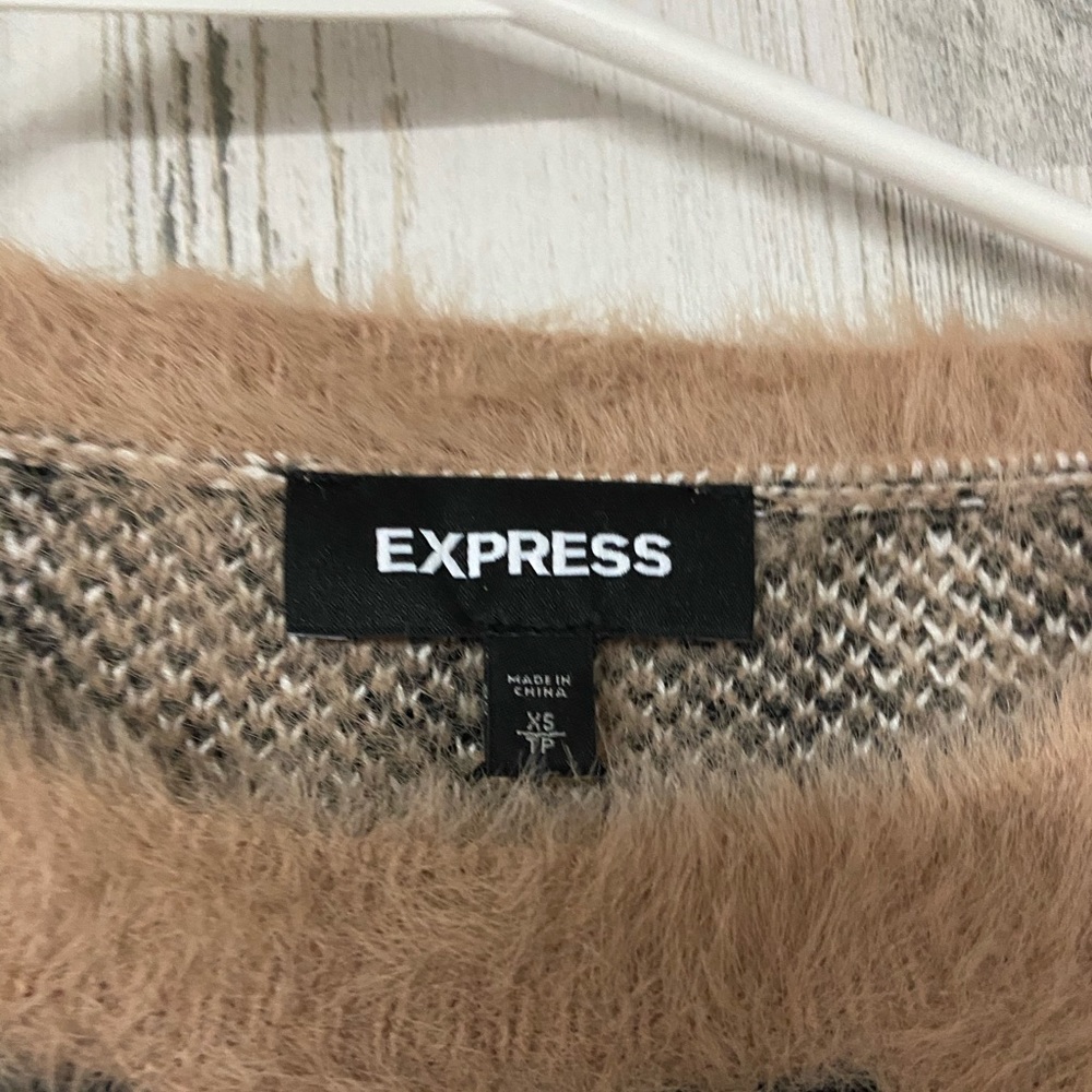 Express fur cheetah sweater